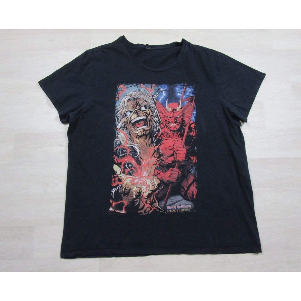 Iron Maiden Legacy Of The Beast T Shirt (2XL) Eddie Metal Band Tee REPRINT